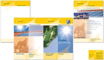 Handel: Prospekt DIN A4, Datenblatt, Briefbogen, Visitenkarte